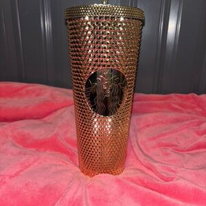 Starbucks Metallic Gold Studded Tumbler